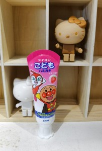 日本 Lion獅王～麵包超人兒童牙膏(草莓味) 2支