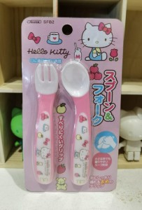 日本 SKATER Hello Kitty環保湯叉組 學習湯勺湯匙叉子