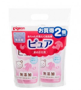 日本Pigeon貝親嬰兒溫和洗衣液(補充裝720ml x 2包)
